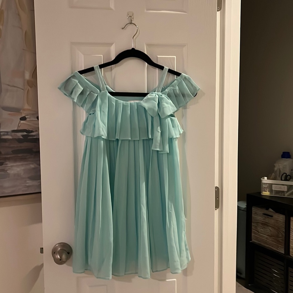 Bonnie Jean teal dress
